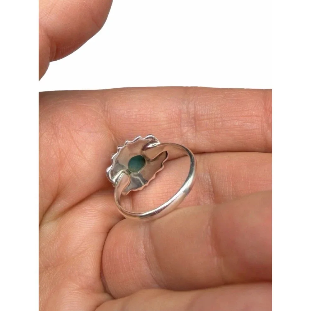 Sleeping Beauty Turquoise Ring Size 7.5 Solid 925 Sterling Silver